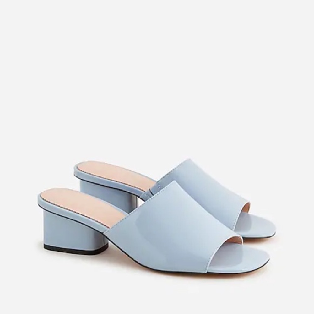 J.Crew Women  Blue mules in patent leather Size 9  Sandals